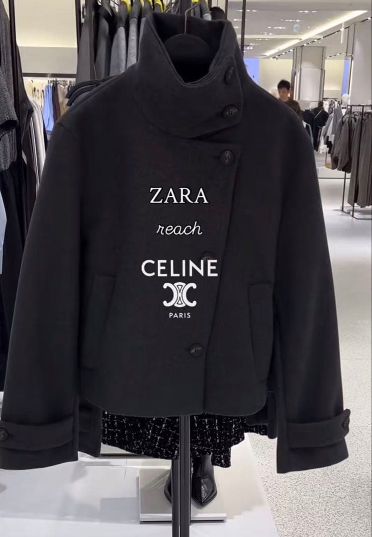 ZARA ザラ　ハイネックショートコート　新品、未使用