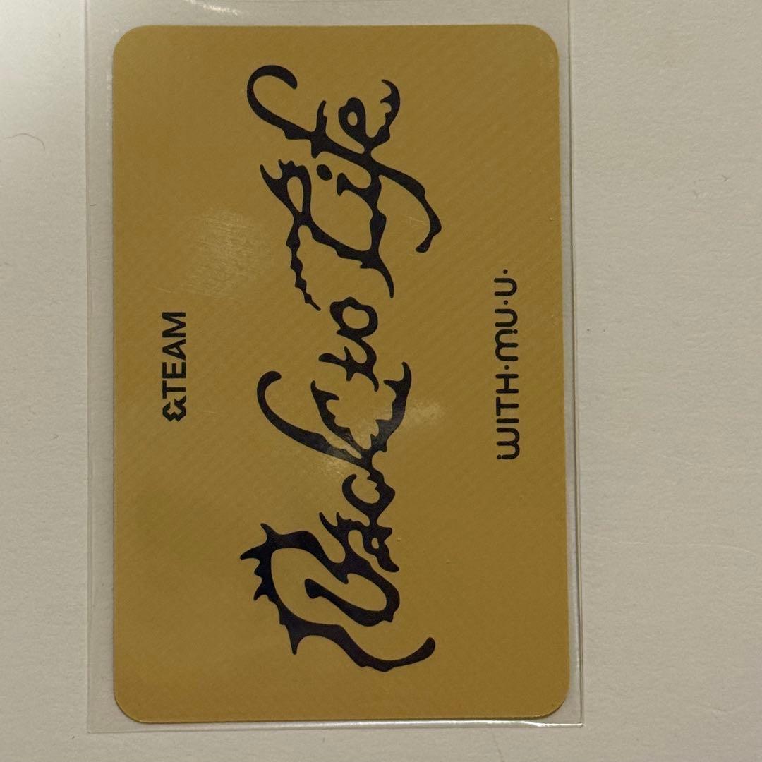 タレントカード &TEAM Back to Life withmuu NICHOLAS