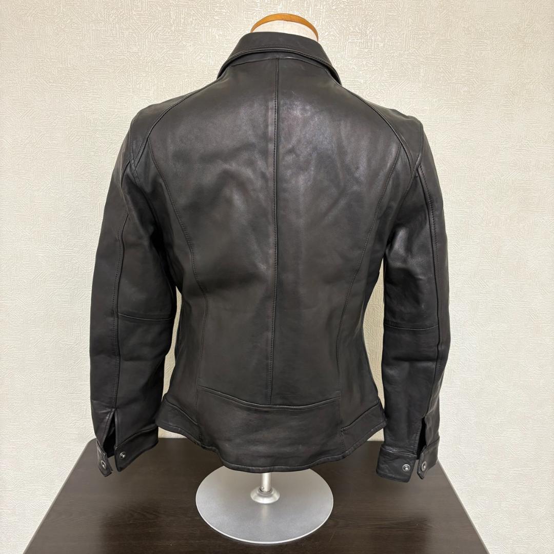 AVIREX ブラック シングルライダース ジャケット M メンズ