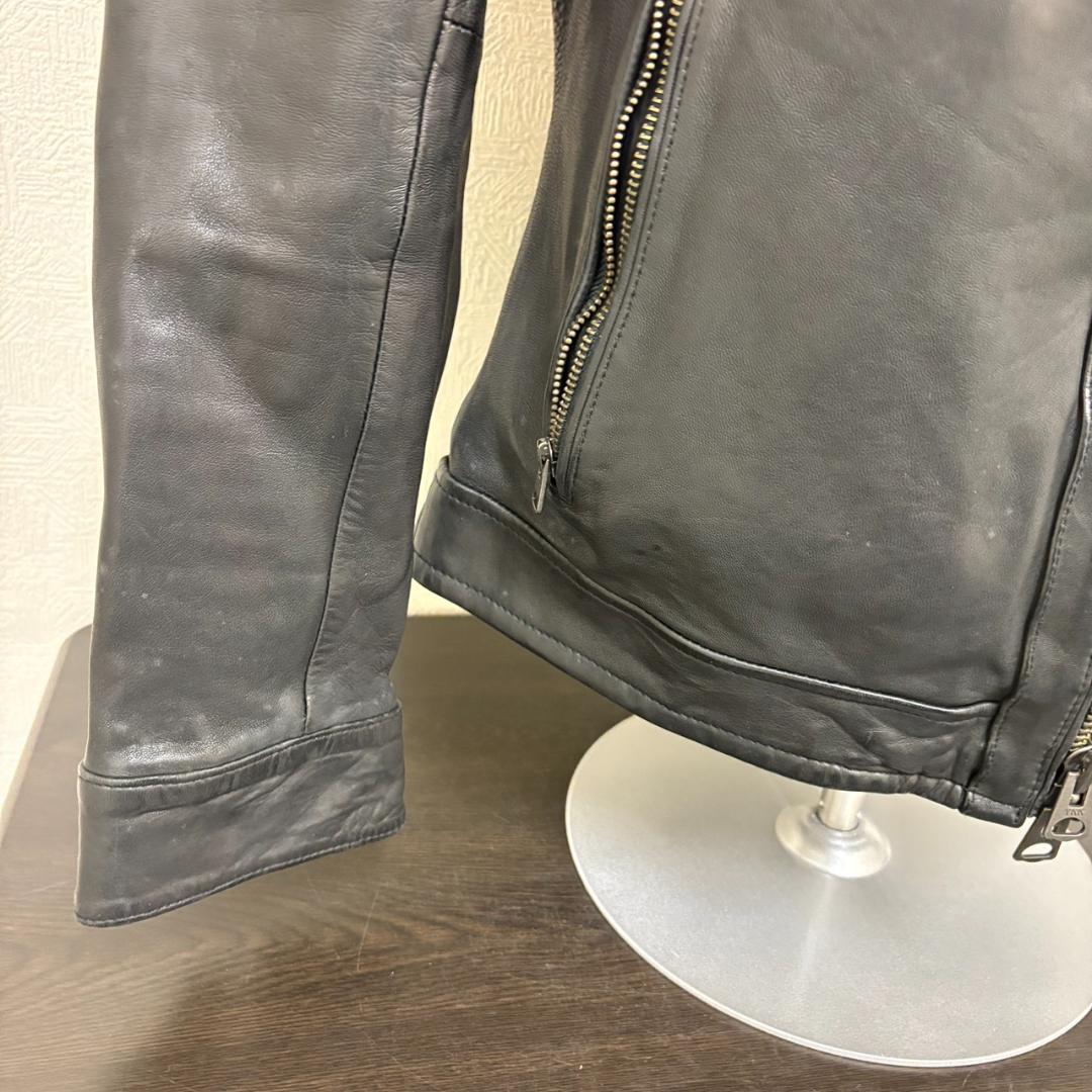 AVIREX ブラック シングルライダース ジャケット M メンズ