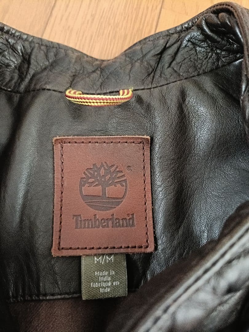 ティンバーランド　ライダースキルティングジャケット　M 　ブラウン