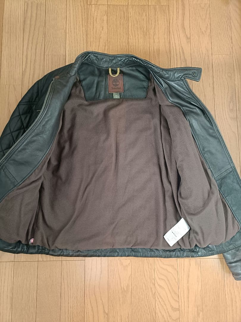 ティンバーランド　ライダースキルティングジャケット　M 　ブラウン