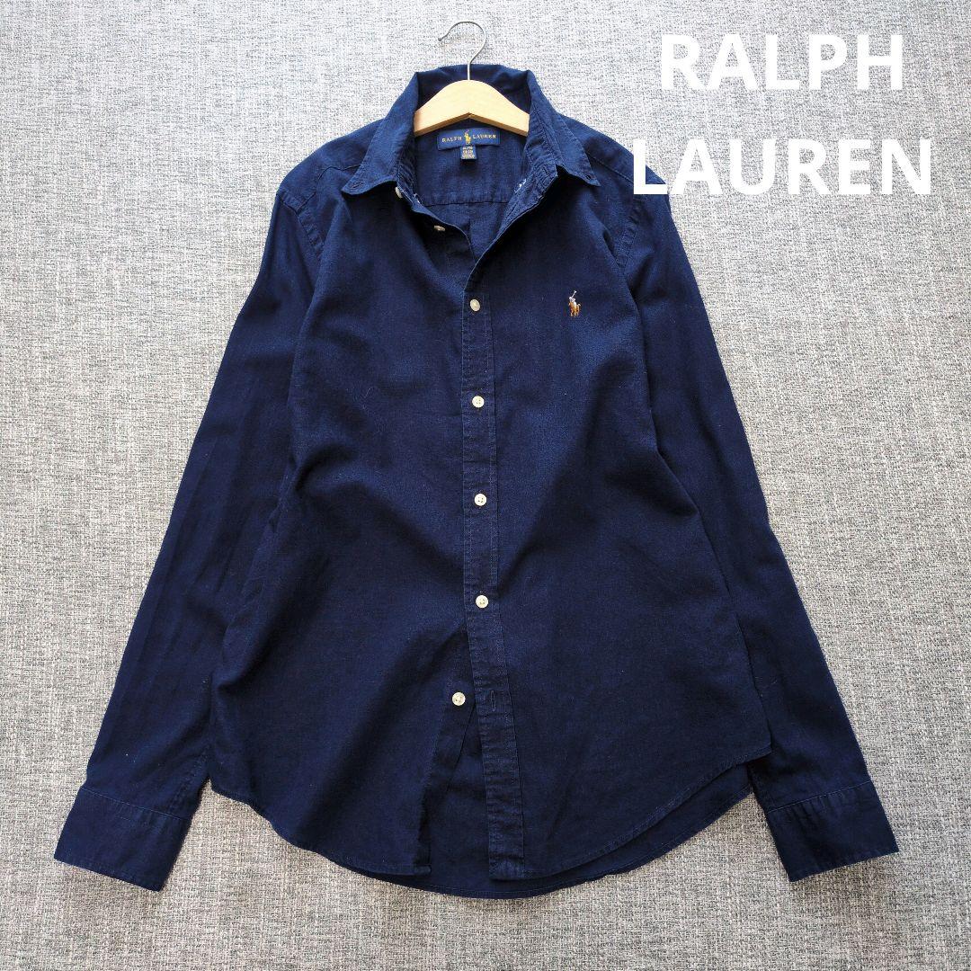 ラルフローレン　国内正規品　ポニー刺繡　メンズライク　コットンリネンシャツ