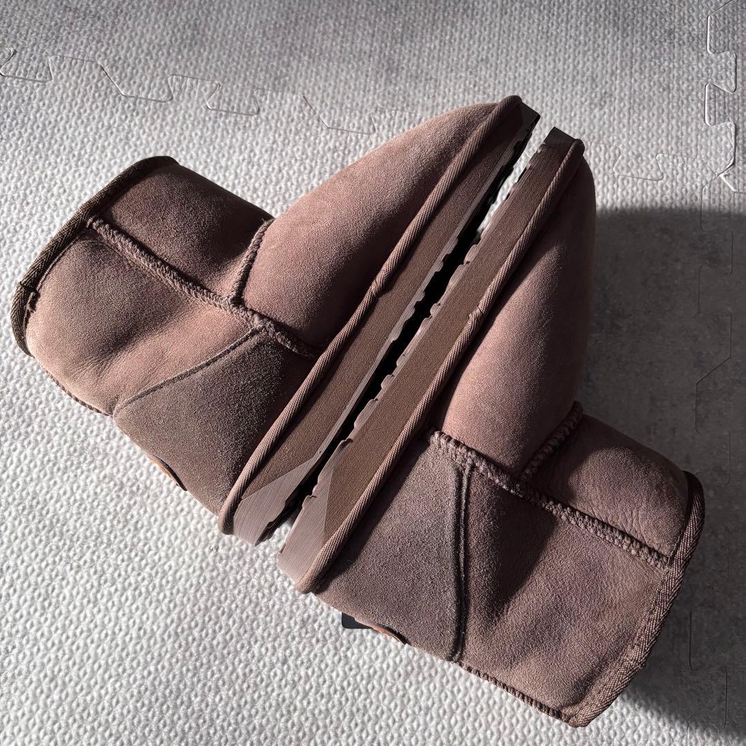 エミューemu未使用ムートンブーツ24（7）スティンガーミニMUSHROOM