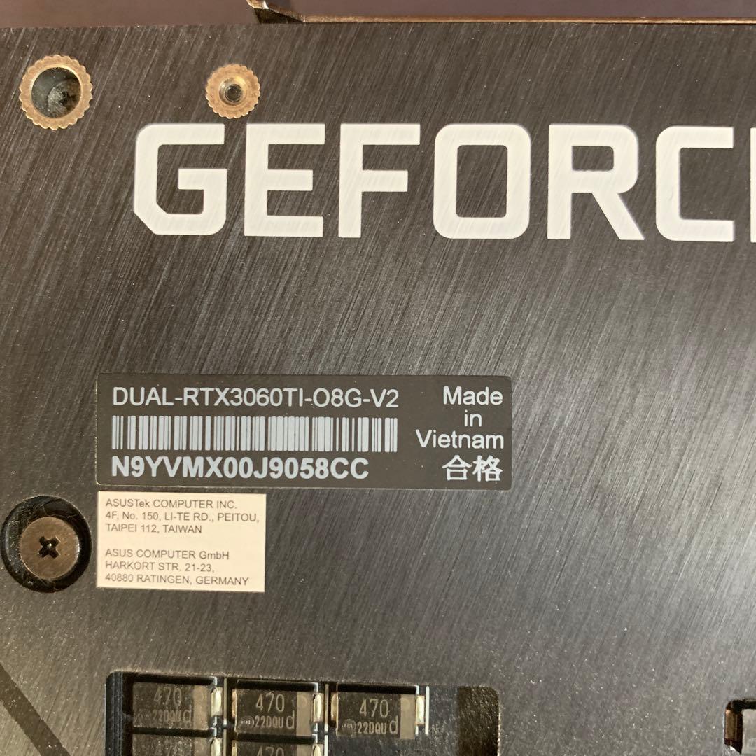 【中古品】 ASUS GeForce RTX 3060 Ti OC 8GB！