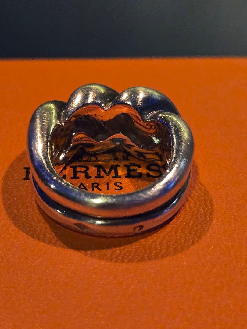 N*読様 HERMES　エルメス　トルサードリング　50 シルバー