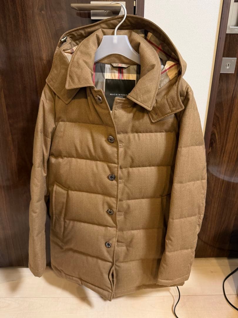 マッキントッシュロンドン　ウールダウンジャケット　コート　ブラウンベージュ　38