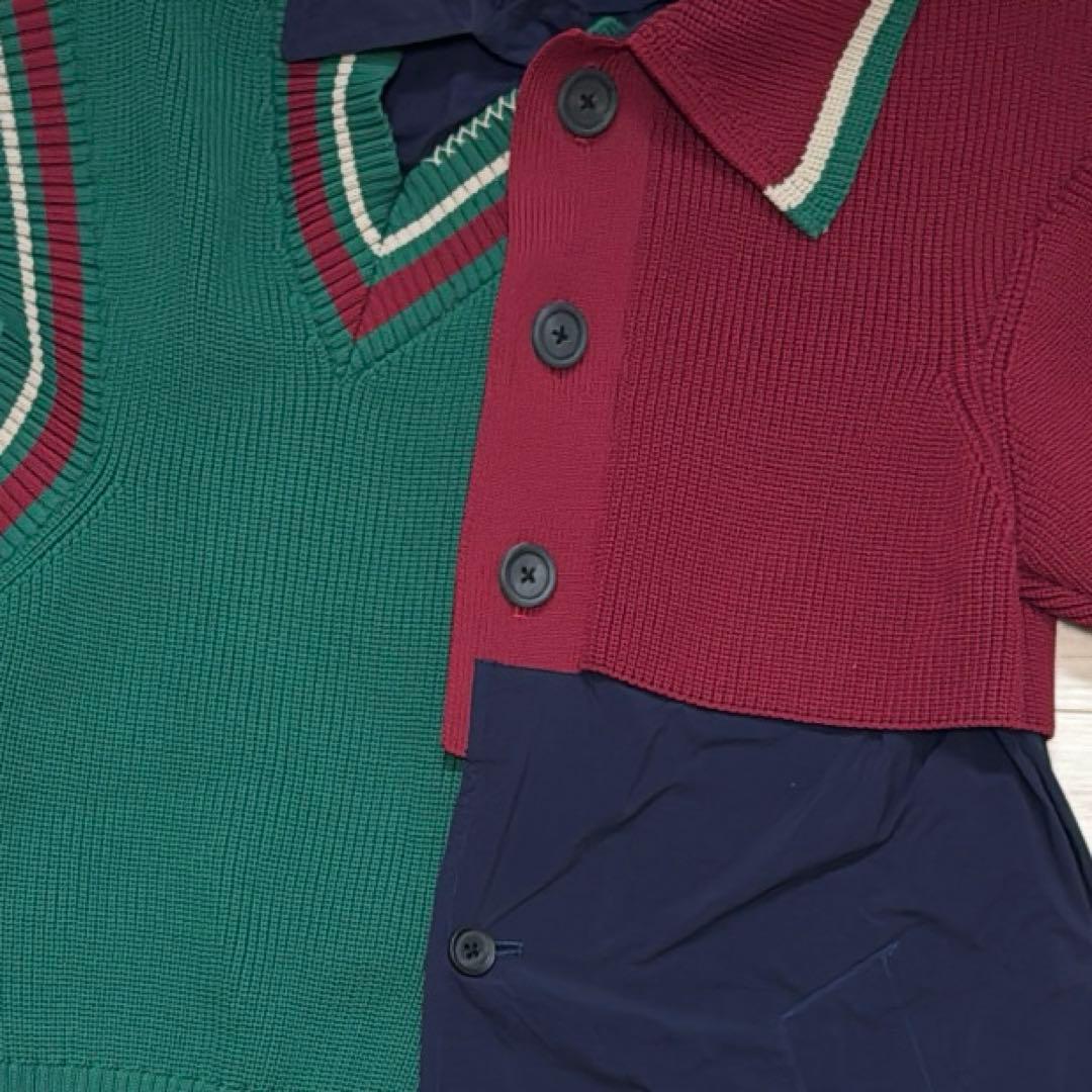 【激安】21aw kolor docking knit coat