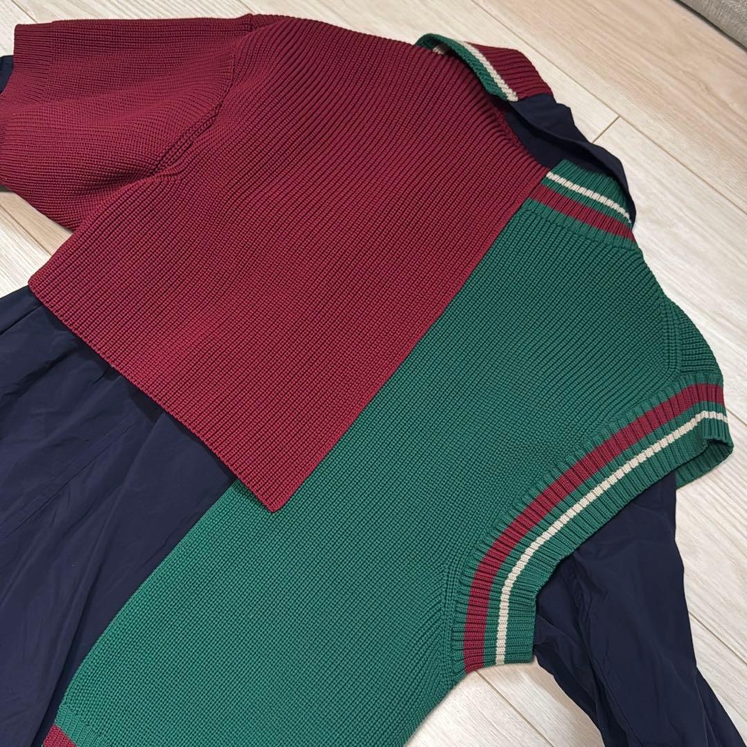 【激安】21aw kolor docking knit coat