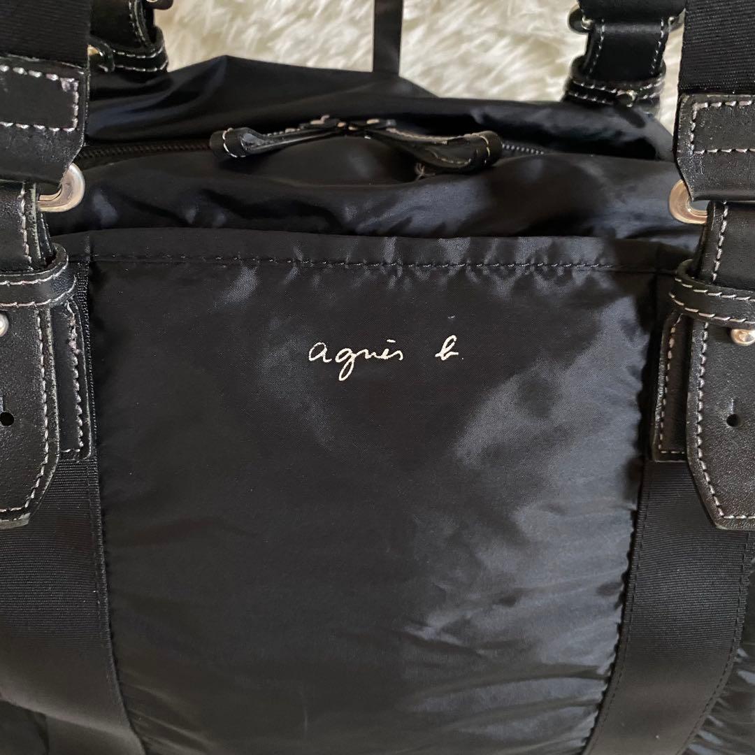 【大人気】\早い者勝ち/ agnes b ボストン バッグ ブラック