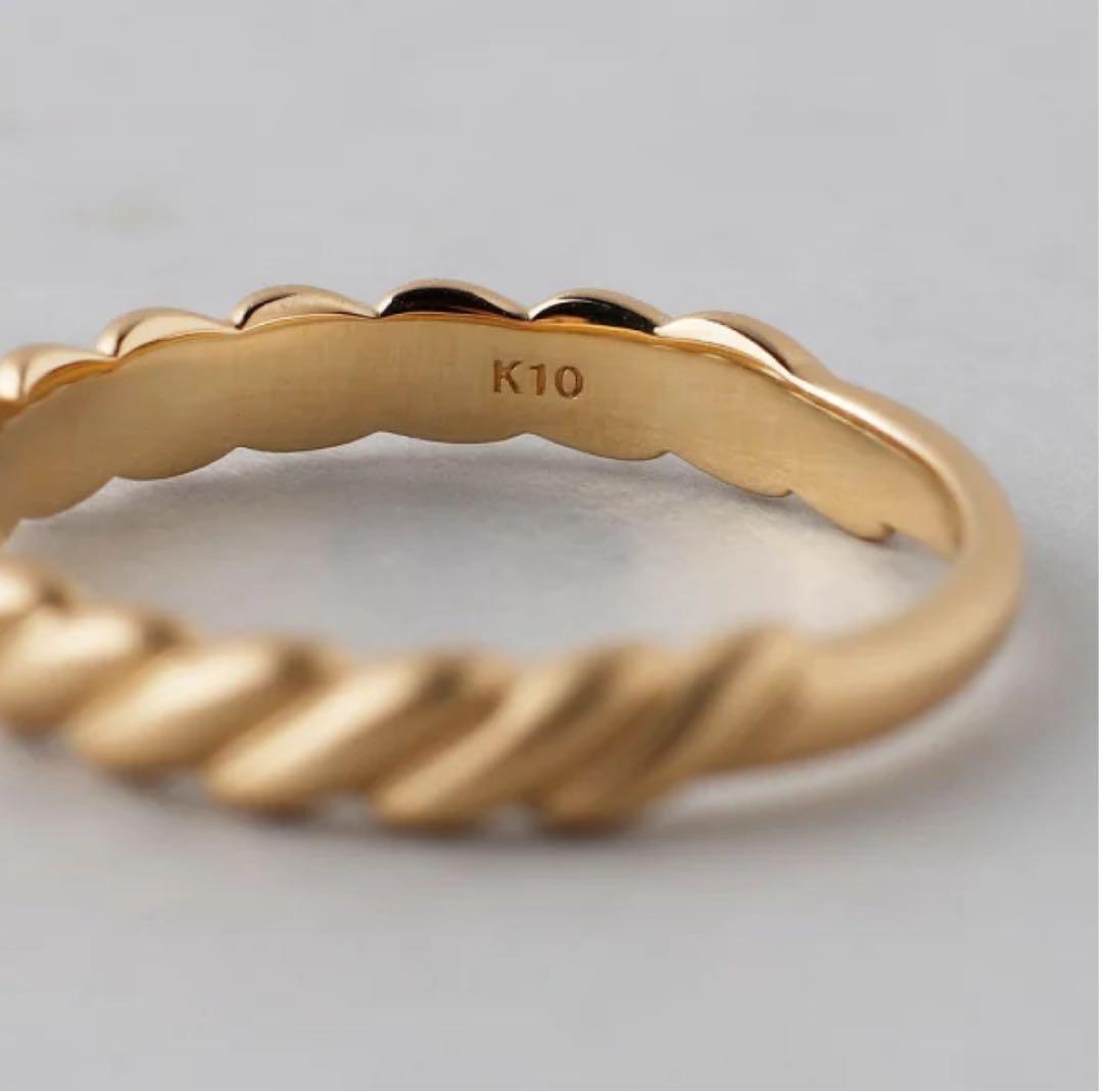 シエナ　K10　ホワイトトパーズリング　7号