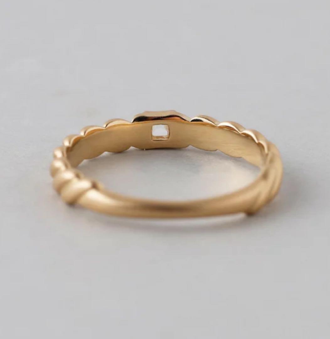 シエナ　K10　ホワイトトパーズリング　7号