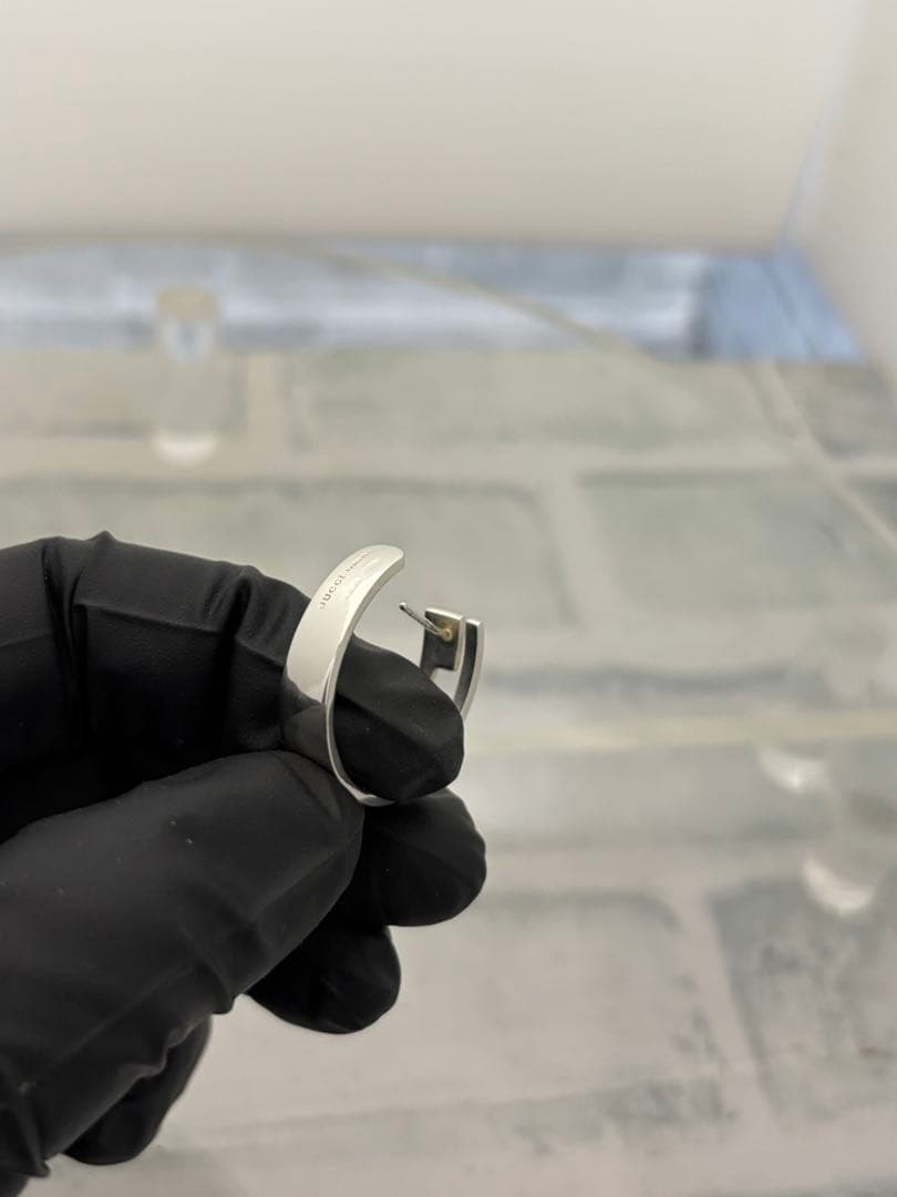 超美品　オールドグッチ　GUCCI カットアウトG フープピアス　トムフォード期