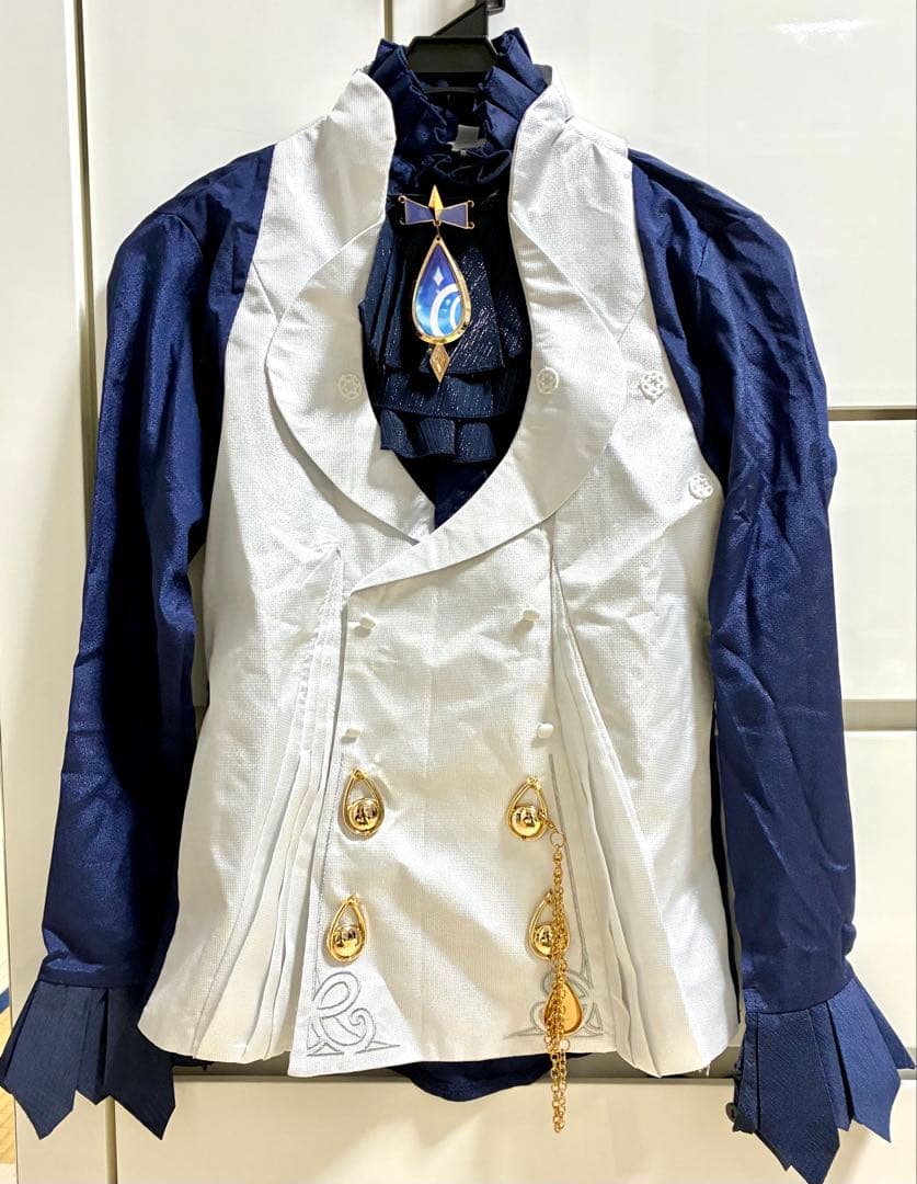 五次元 原神 フリーナ 白 コスプレ 衣装 ウィッグ 靴