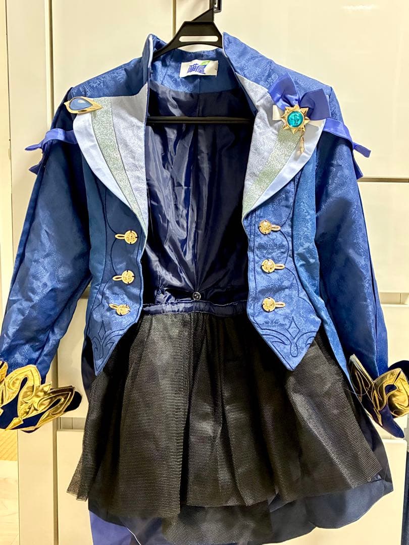 五次元 原神 フリーナ 白 コスプレ 衣装 ウィッグ 靴