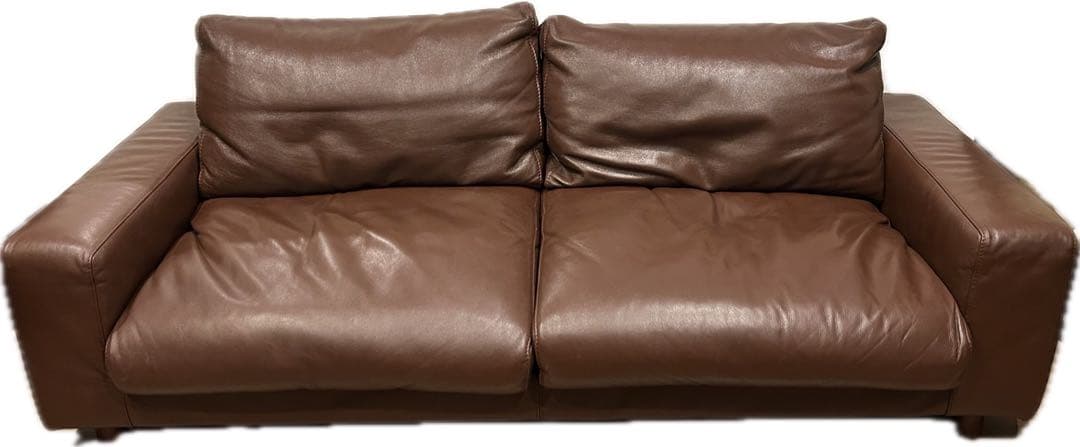 ブラウンレザー 2人掛けソファ