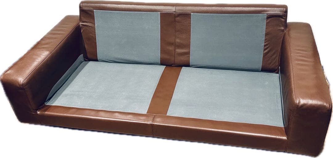 ブラウンレザー 2人掛けソファ