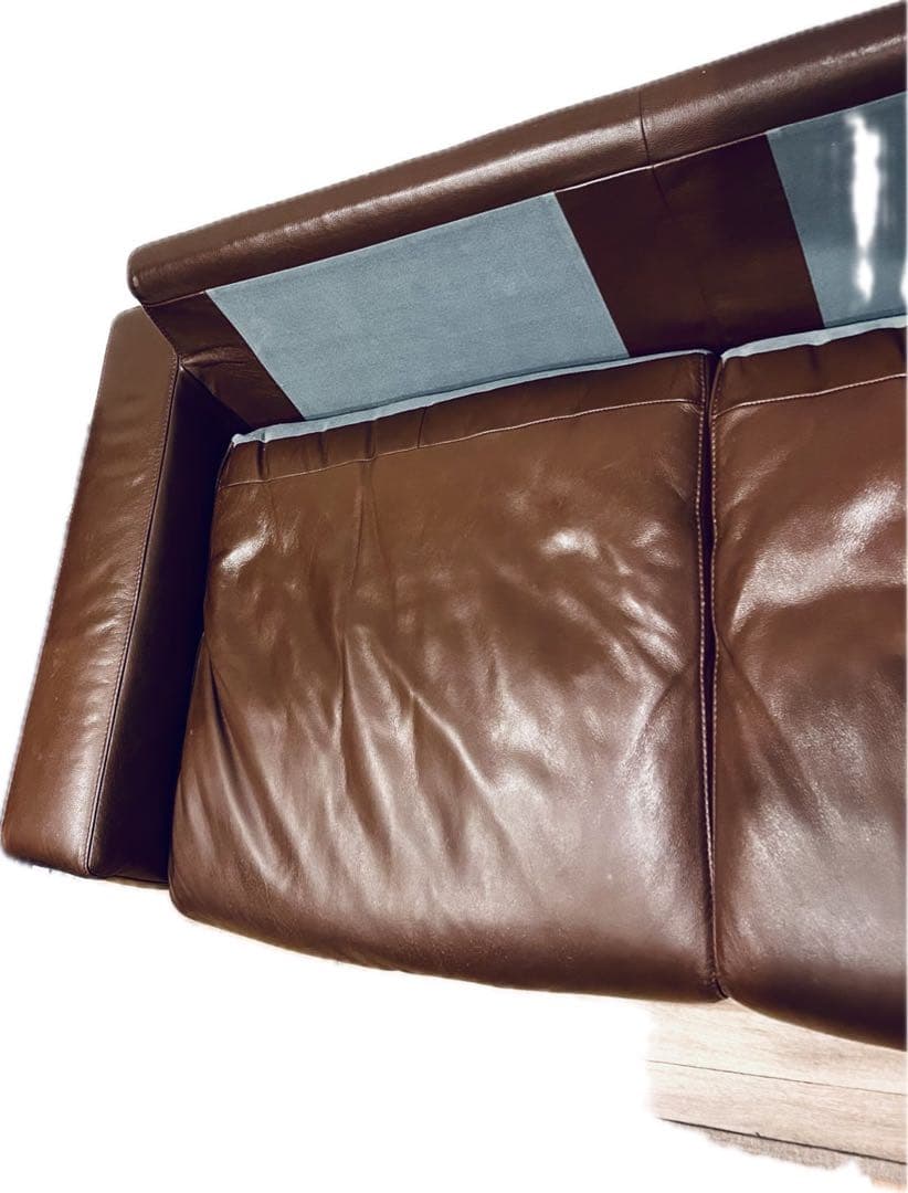 ブラウンレザー 2人掛けソファ