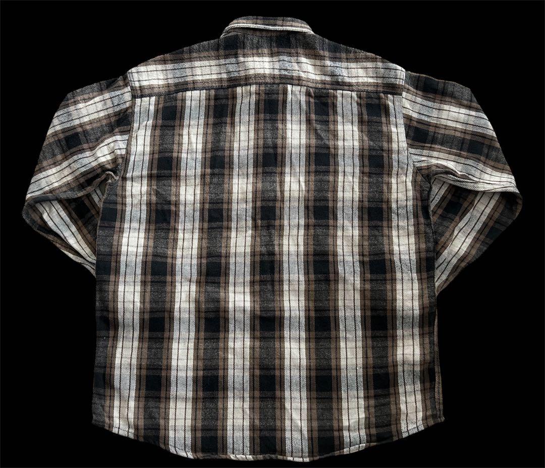 90s ST JOHN'S BAY ネルシャツ チェック 黒×茶 ジョンズベイ