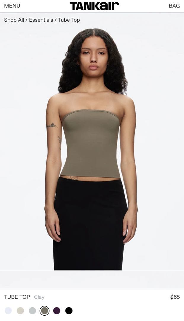 TANKAIR チューブトップ ダークグレー （Tube top）