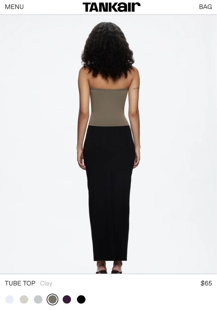 TANKAIR チューブトップ ダークグレー （Tube top）