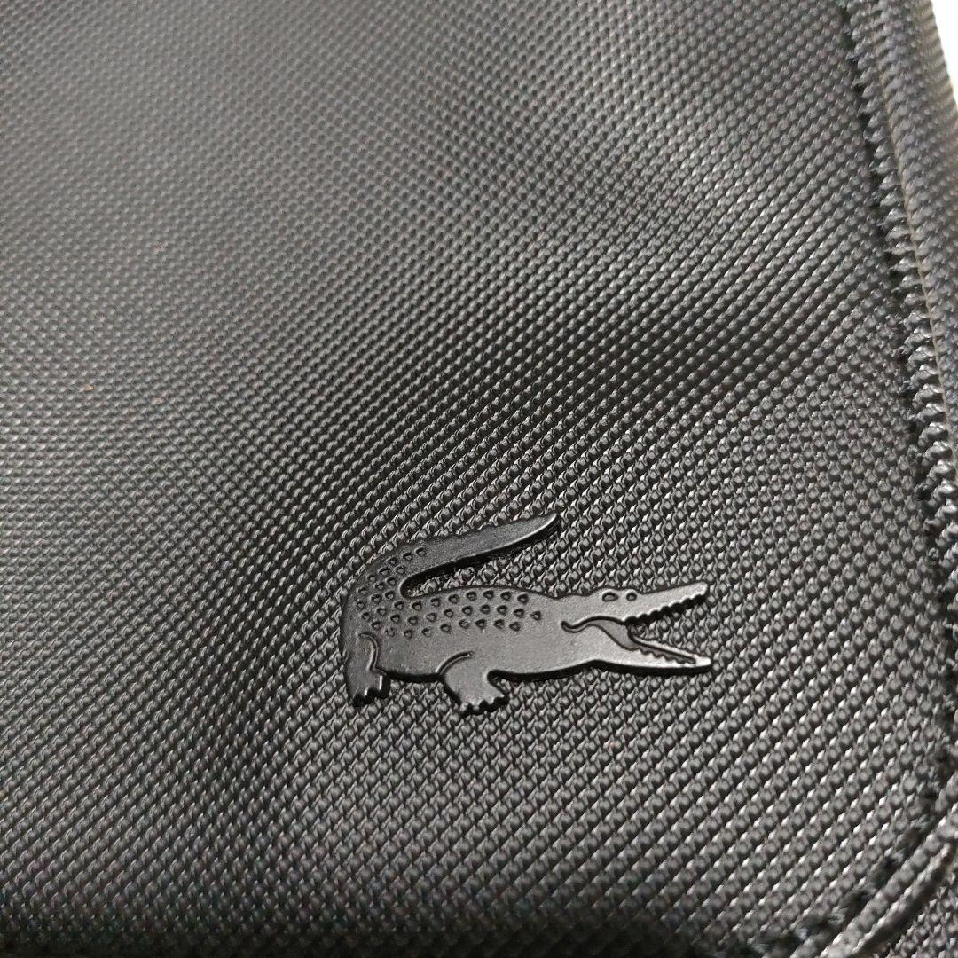LACOSTE ラコステ メンズクラシック スリムフラップサッチェルバッグ 黒