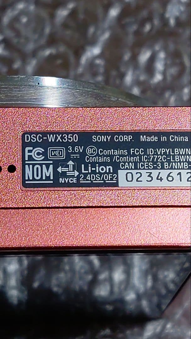 ソニー デジカメ　DSC−WX350　ジャンク 管理ナンバー496