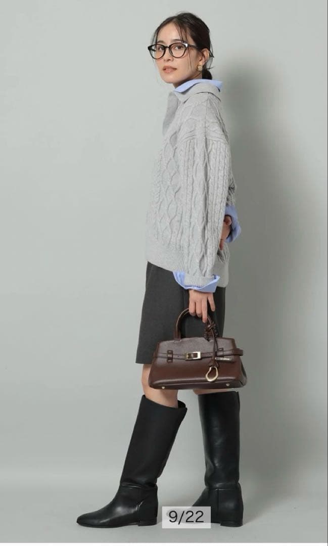 Arpege story シャツドッキングケーブルニット