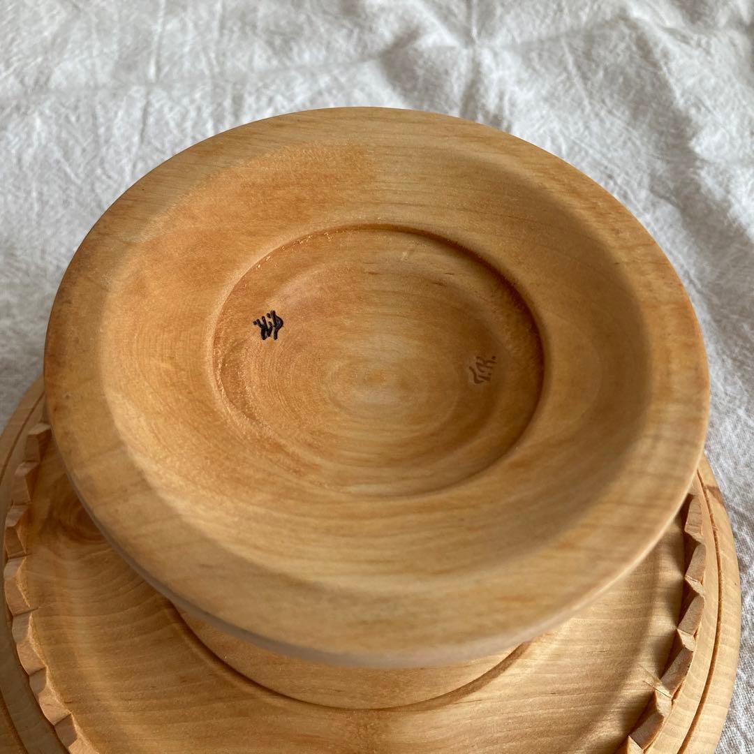 北欧ヴィンテージ　ケーキスタンド　コンポート　木製