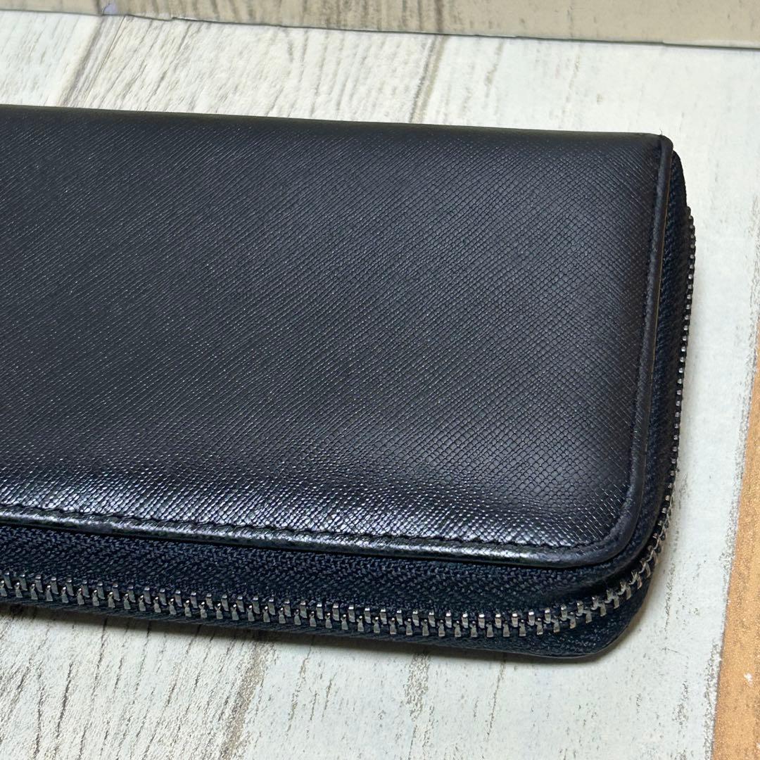 【BLVCK PARIS】ブラックパリ　長財布　ブラック　レザー　ロゴ