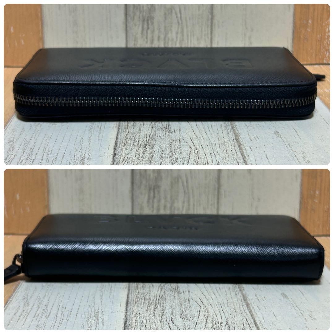【BLVCK PARIS】ブラックパリ　長財布　ブラック　レザー　ロゴ