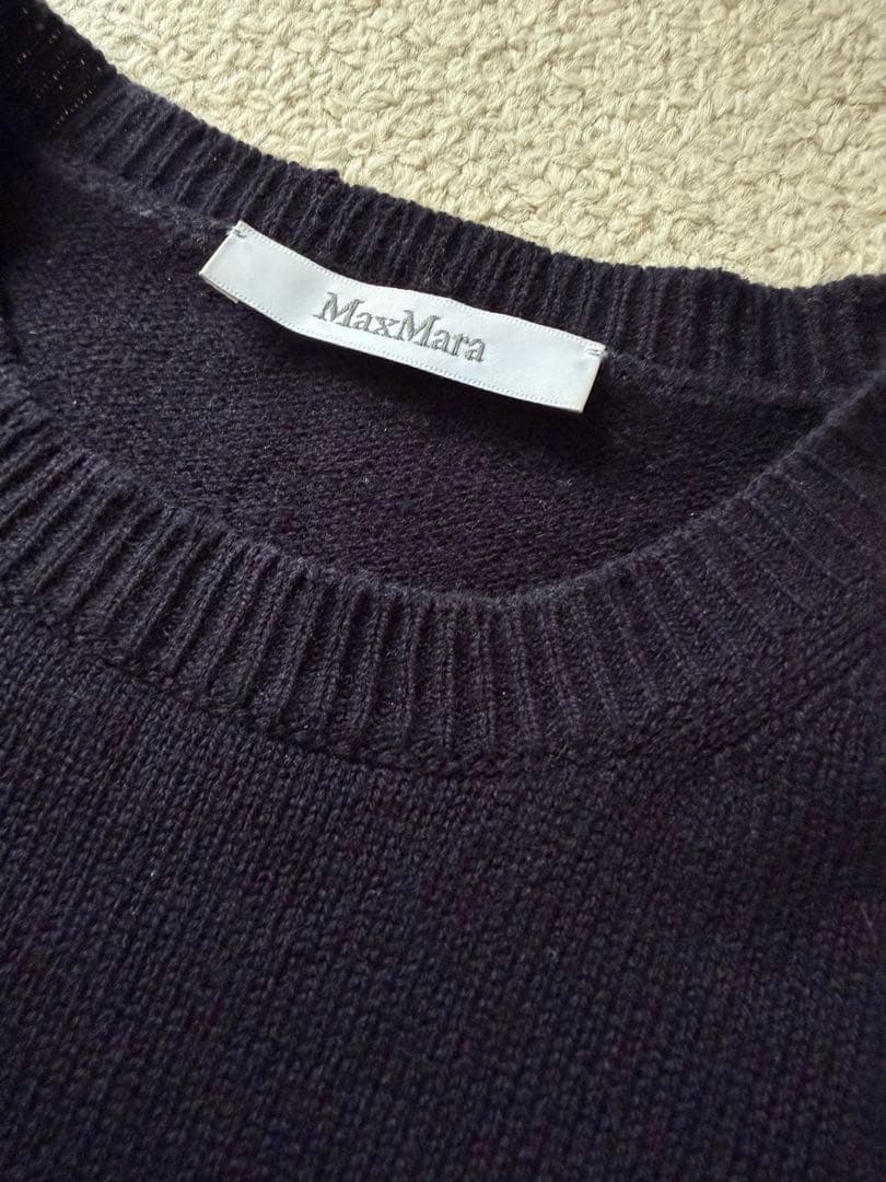 【美品❣️レアカラー】マックスマーラビジューカシミアセーターS