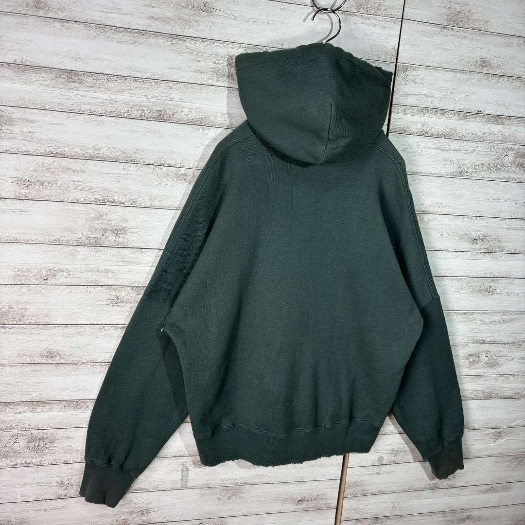 3085　DAIRIKU ダイリク　ヴィンテージ加工 　パーカー　M　刺繍ロゴ