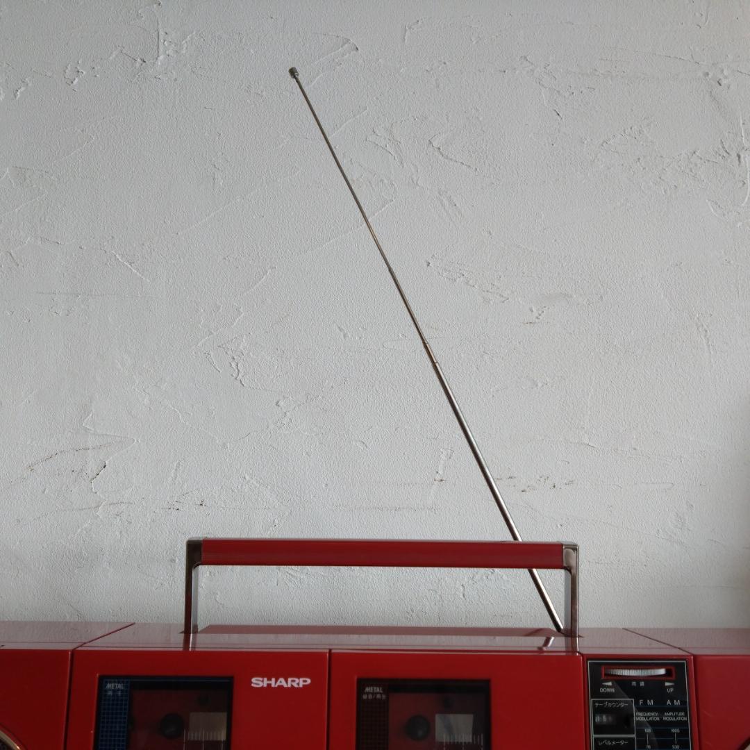 SHARP　QT-88　ダブルラジカセ　赤