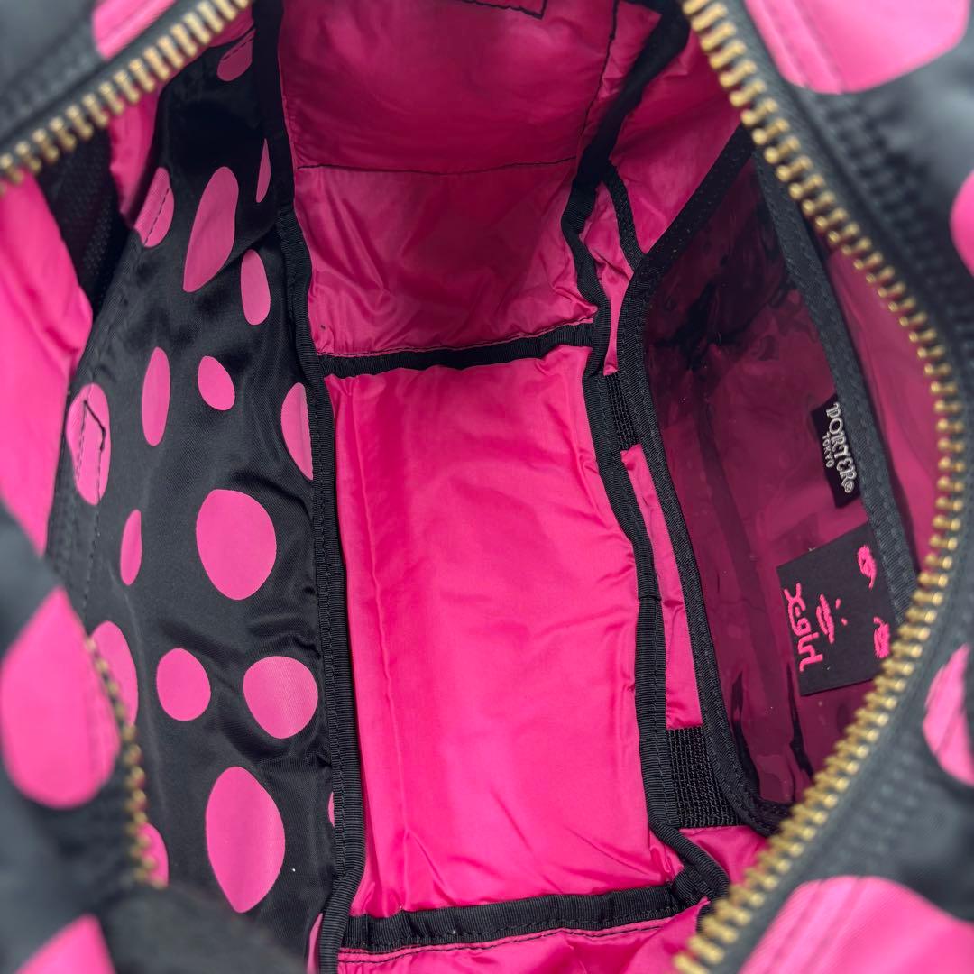 限定品PORTER ポーターX-girl 草間彌生 ボストンバッグ 水玉 ピンク