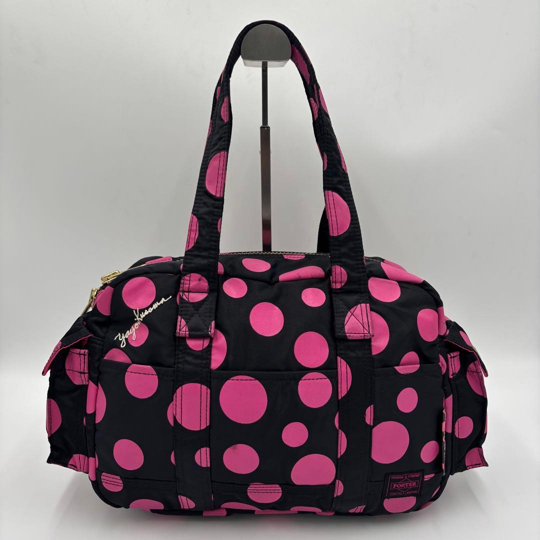 限定品PORTER ポーターX-girl 草間彌生 ボストンバッグ 水玉 ピンク