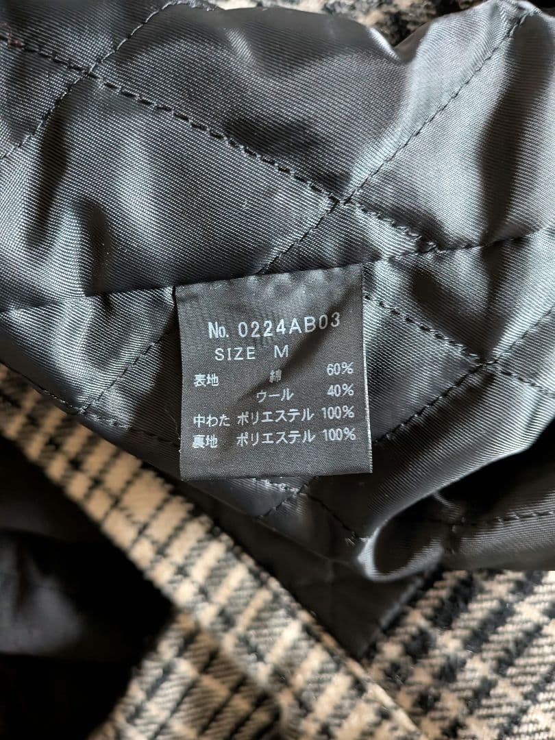 ヒステリックグラマー　チェック　ジャケット　黒　白　ハンティング　メンズM