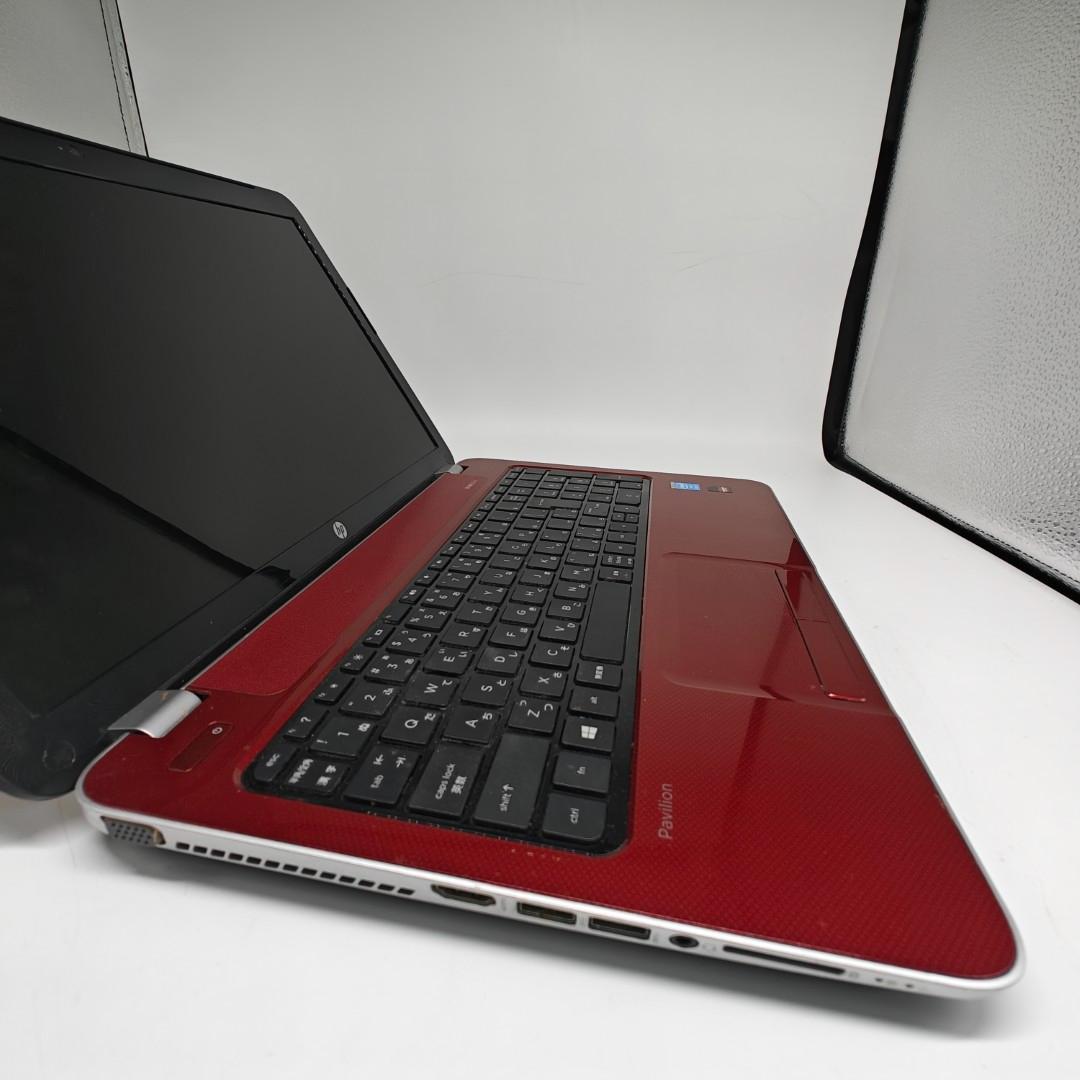 【HP】高速i7 SSD256GB 8GB グラボ搭載 レッド ノートPC