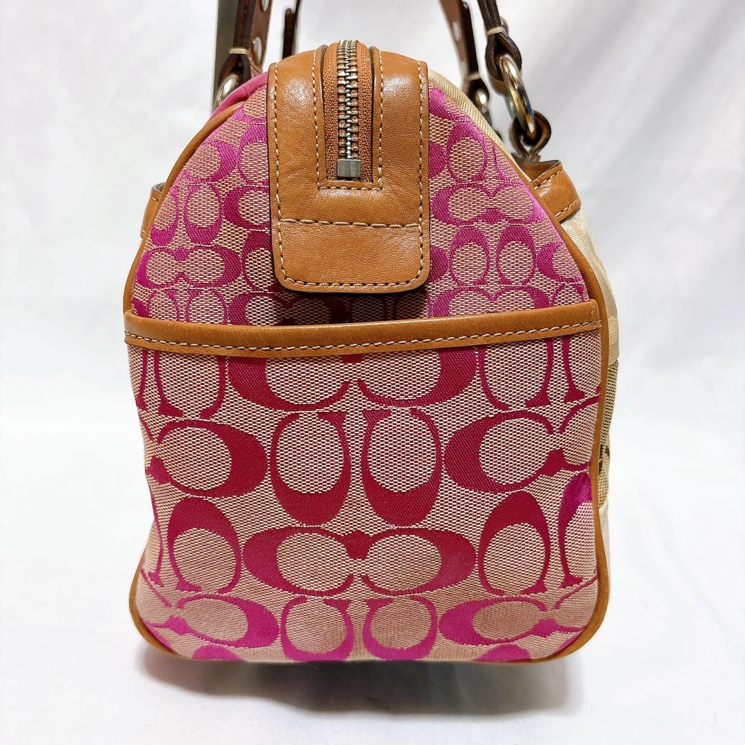 【入手困難】COACH パッチワーク ボストン バッグ レザー シグネチャー