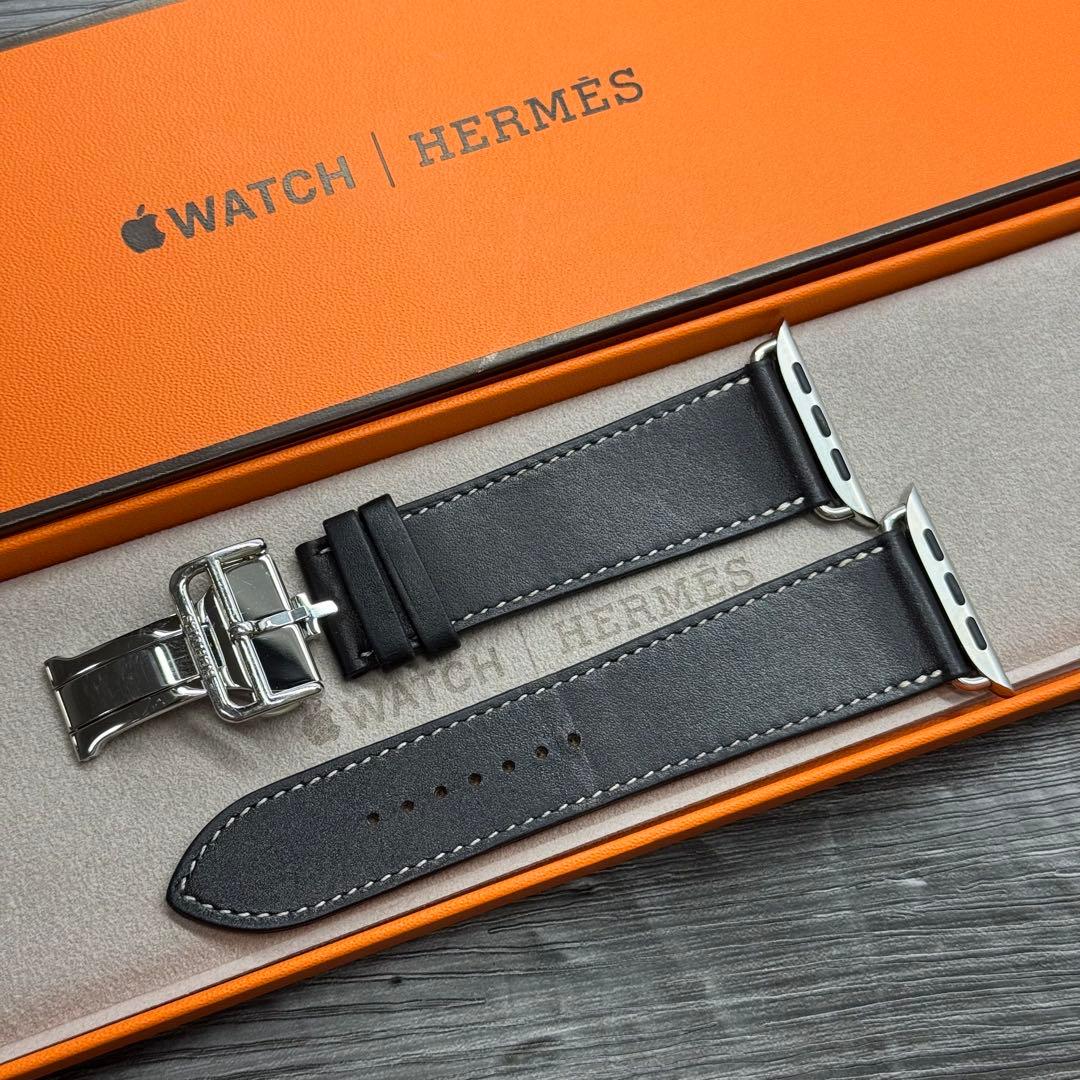 2903 Apple Watch エルメス　エベンヌ　バックル　レザー　バンド