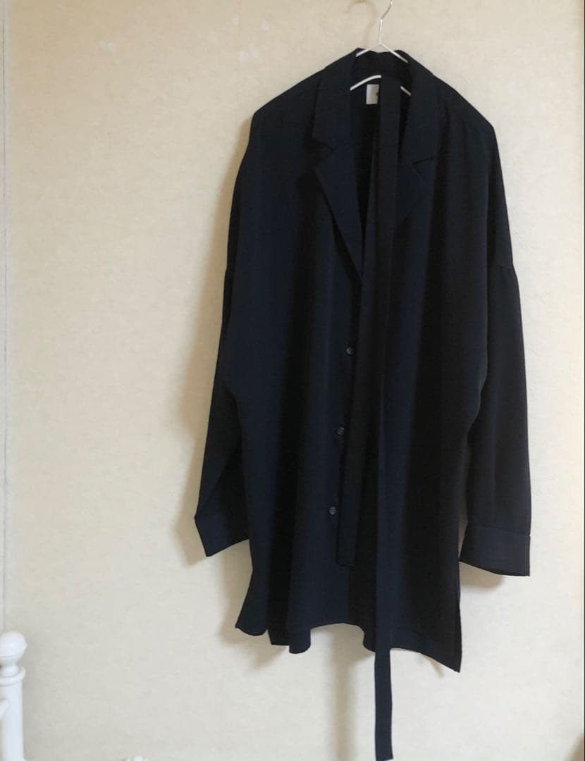 RIM.ARK リムアーク ロングライトシャツジャケット　ネイビー