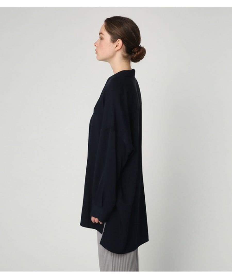 RIM.ARK リムアーク ロングライトシャツジャケット　ネイビー