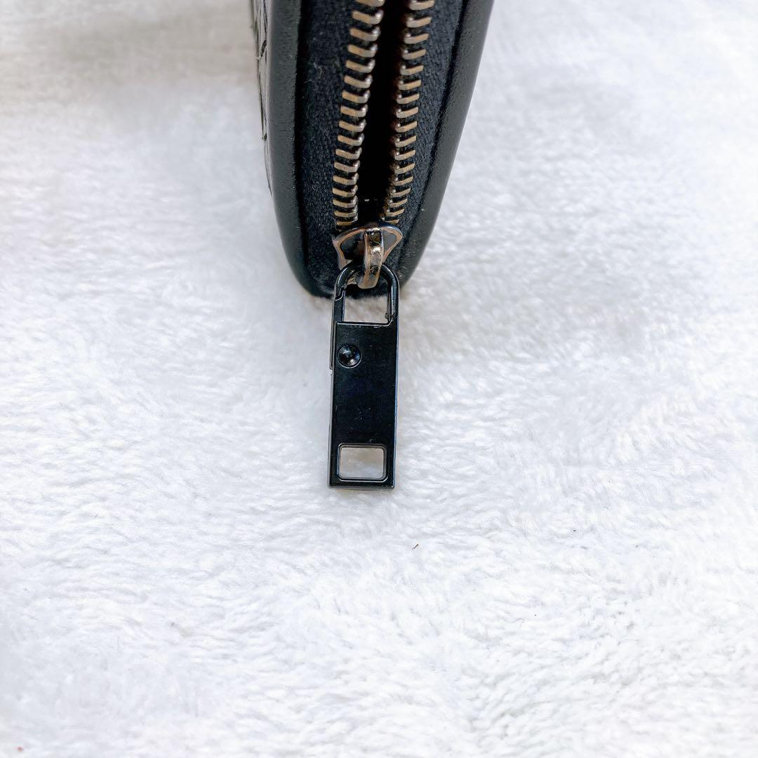 ✨美品✨ボッテガヴェネタ 長財布 ラウンドファスナー ブラック イントレチャート