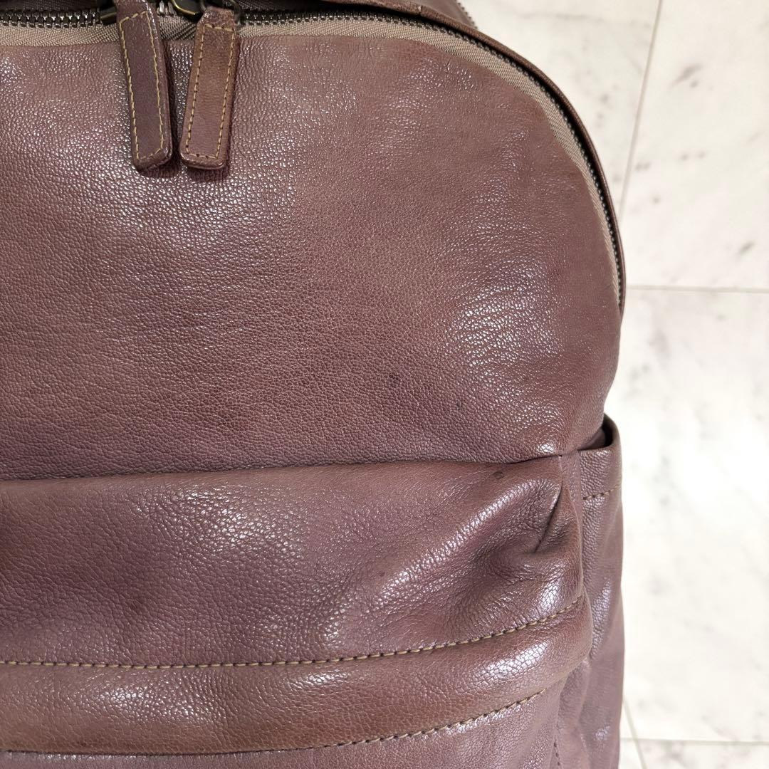 希少✨ ゲンテン ゴートベーシック2層 リュック A4、PC収納 山羊革