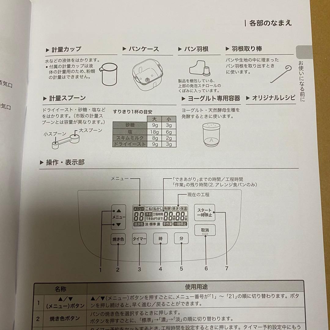 (2回使用)シロカ　おうちベーカリー ベーシック ホワイト SB-1D251W