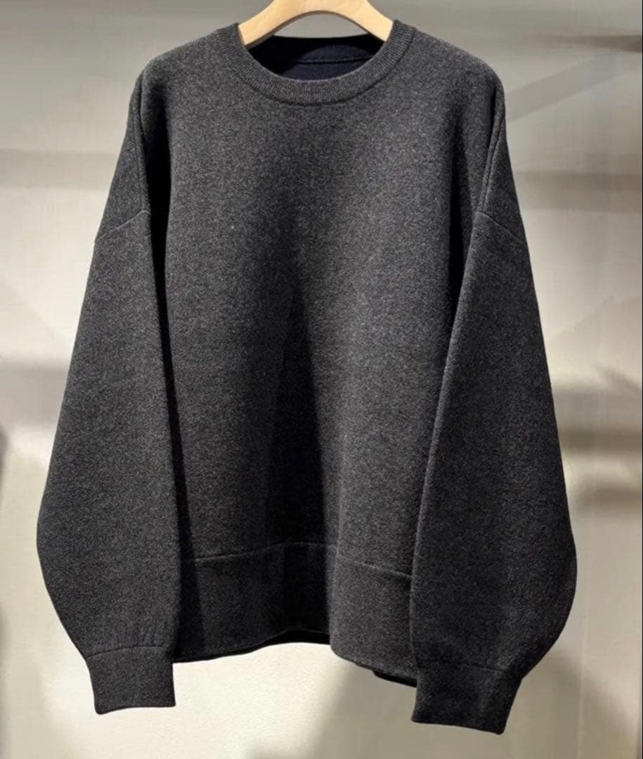 エンフォルド/リバーシブル オーバーサイズクルーネックセーター