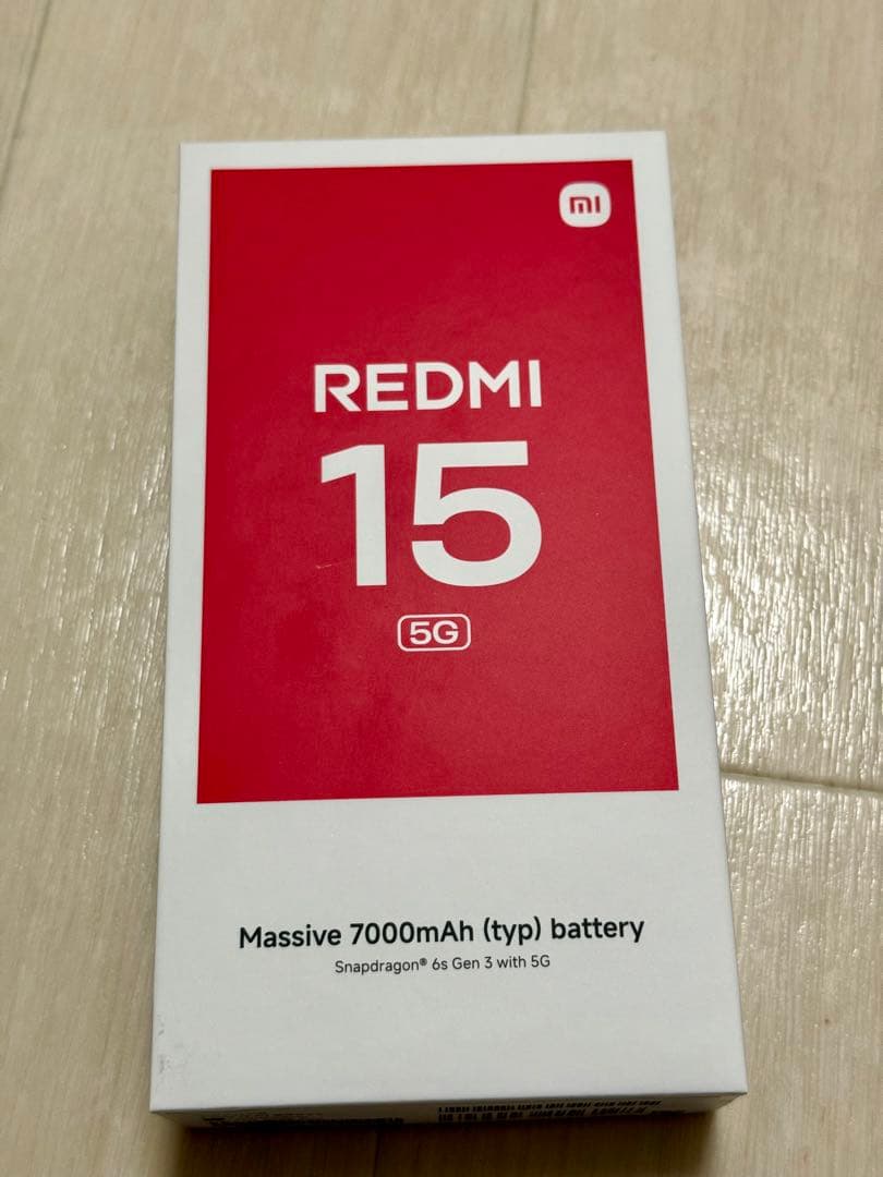 REDMI 15 5G 本体 7000mAh 128GB チタングレー　5台