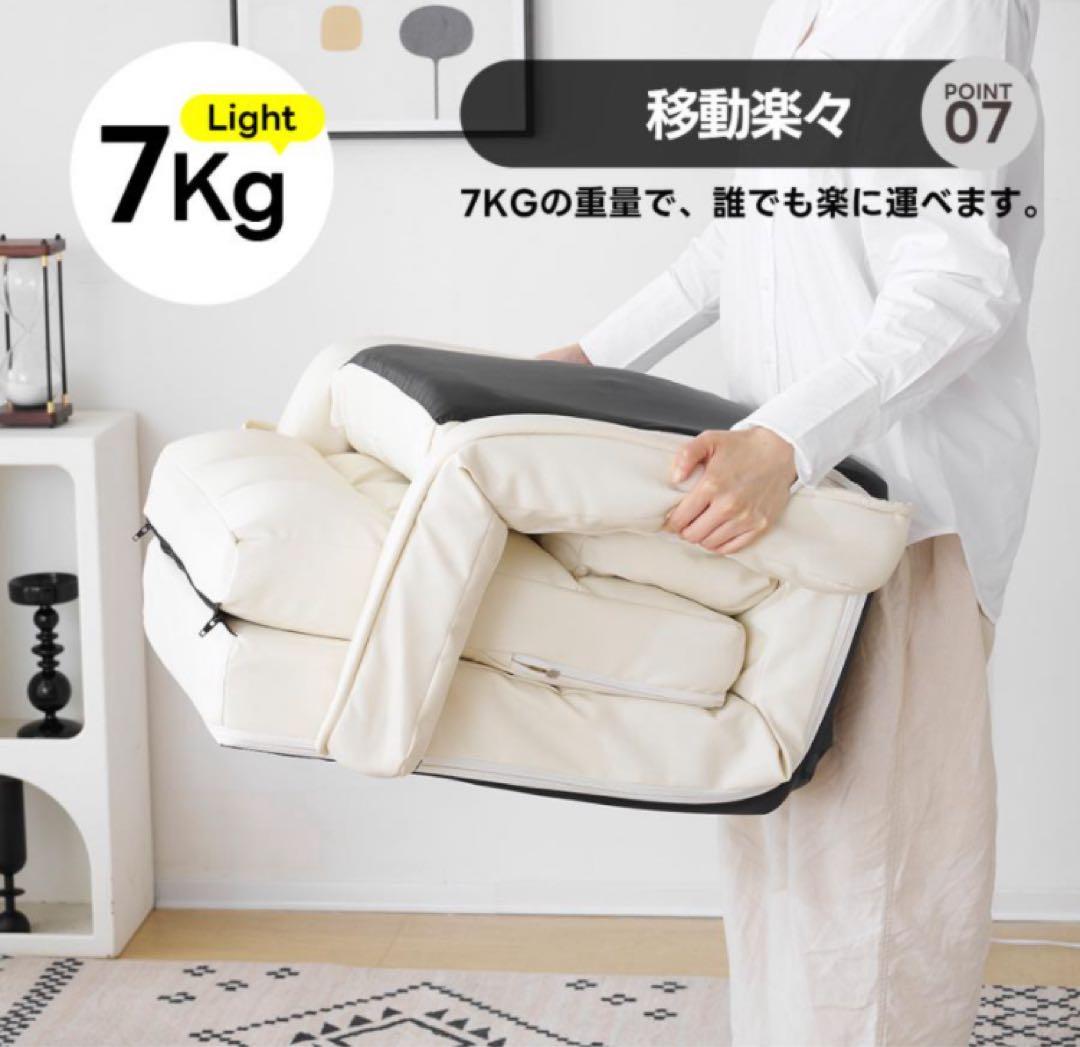 新品　座椅子　1人掛け　リクライニングチェア　回転式　ライトグレー