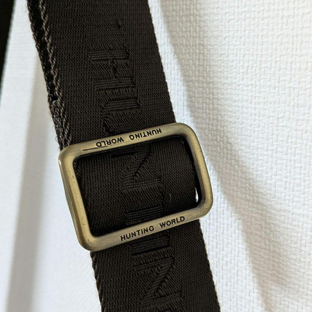 ハンティングワールド　ロゴ　レザー　革　メッセンジャーバッグ　ショルダーバッグ