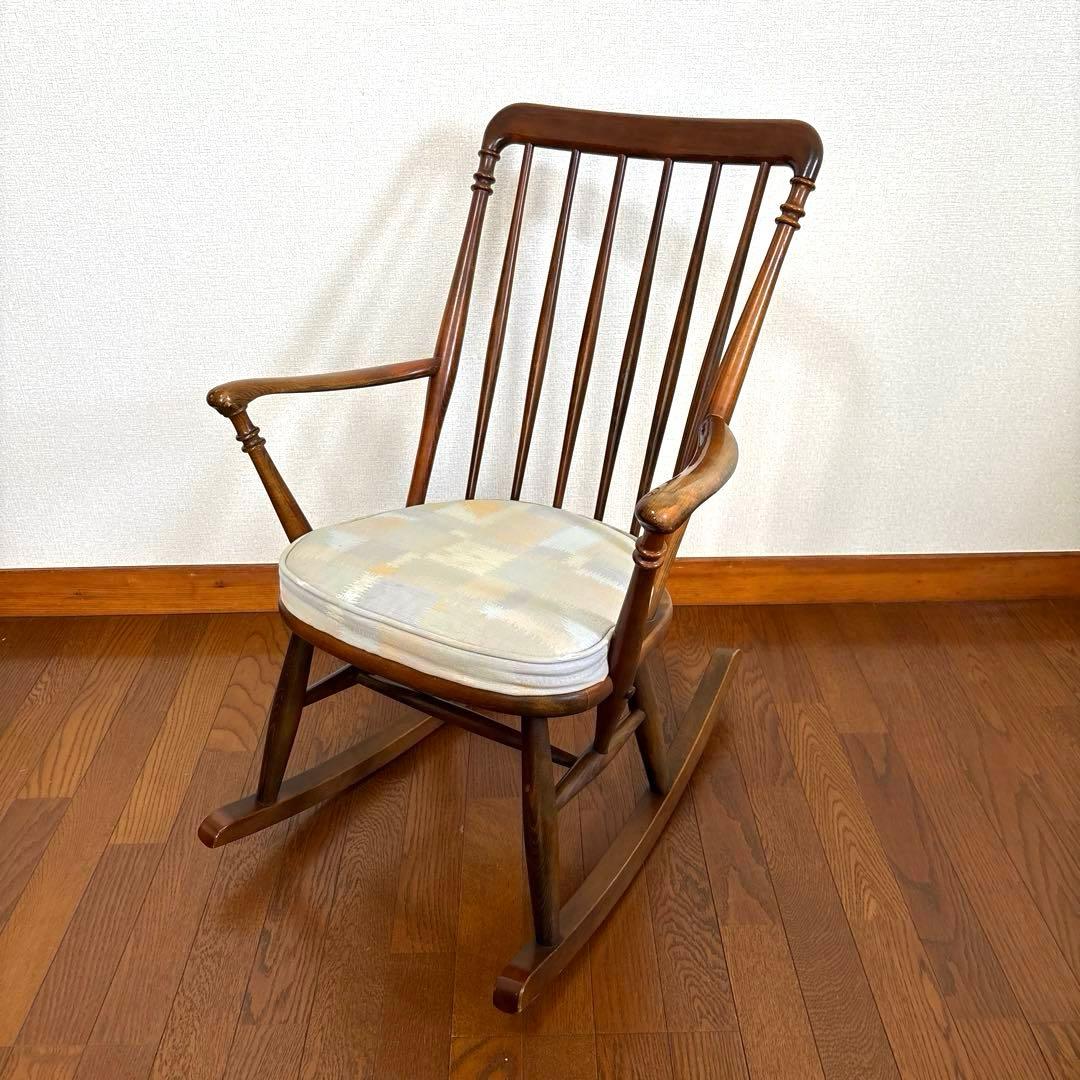 【良品】オールドカリモク ロッキングチェア 希少 ヴィンテージ
